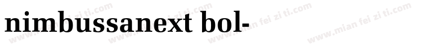 nimbussanext bol字体转换